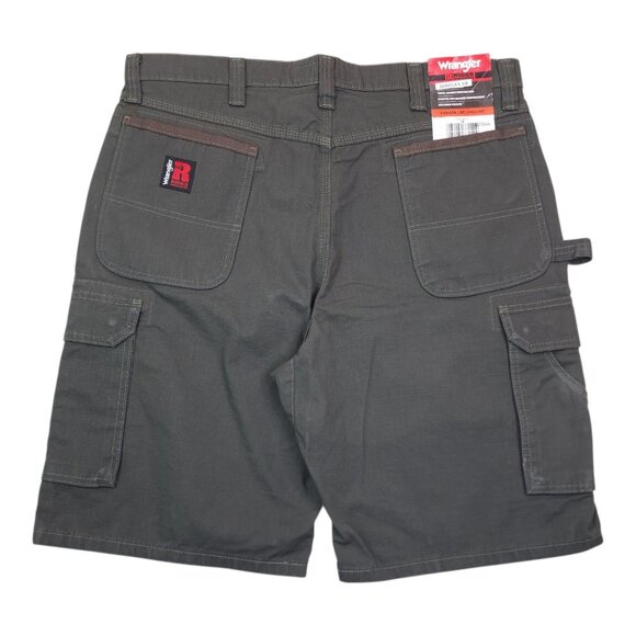 Wrangler Riggs Workwear Relaxed Fit Cargo Shorts Mens Size 38 Durable Irregular - Picture 1 of 10